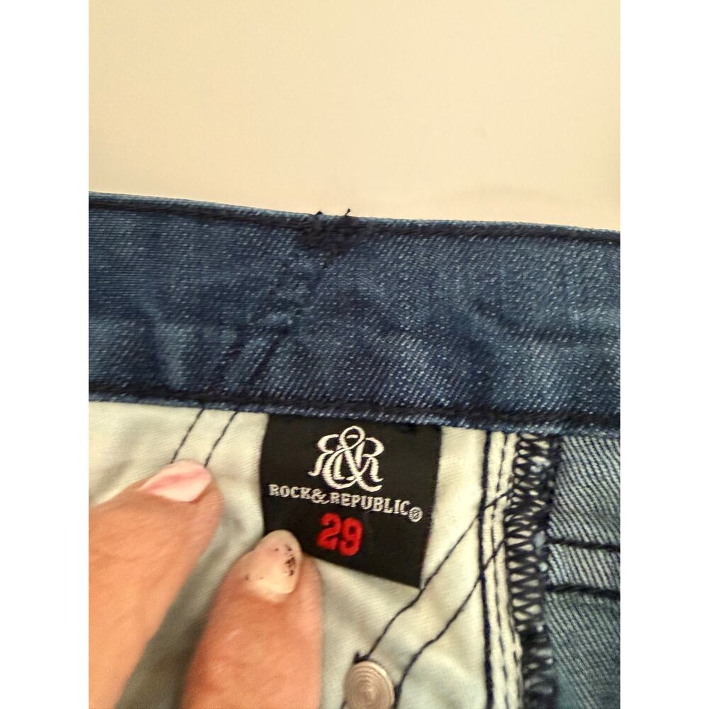 Rock and Republic Nora Flare Jeans Womens 29 X 31 Medium Wash Jeans - Picture 4 of 5